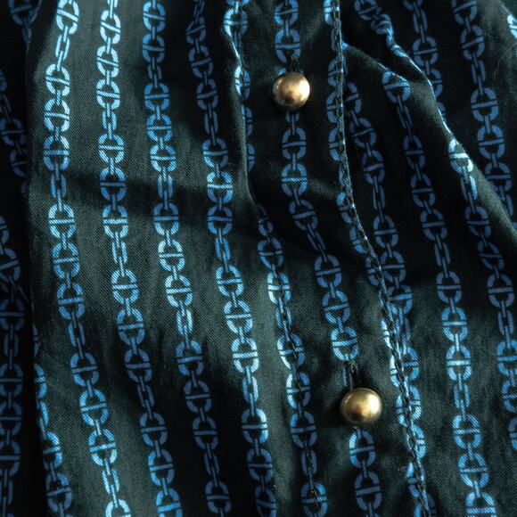 Tommy Hilfiger Nautical Print Shirt Dress Blue L Coastal Preppy Style - Picture 9 of 10